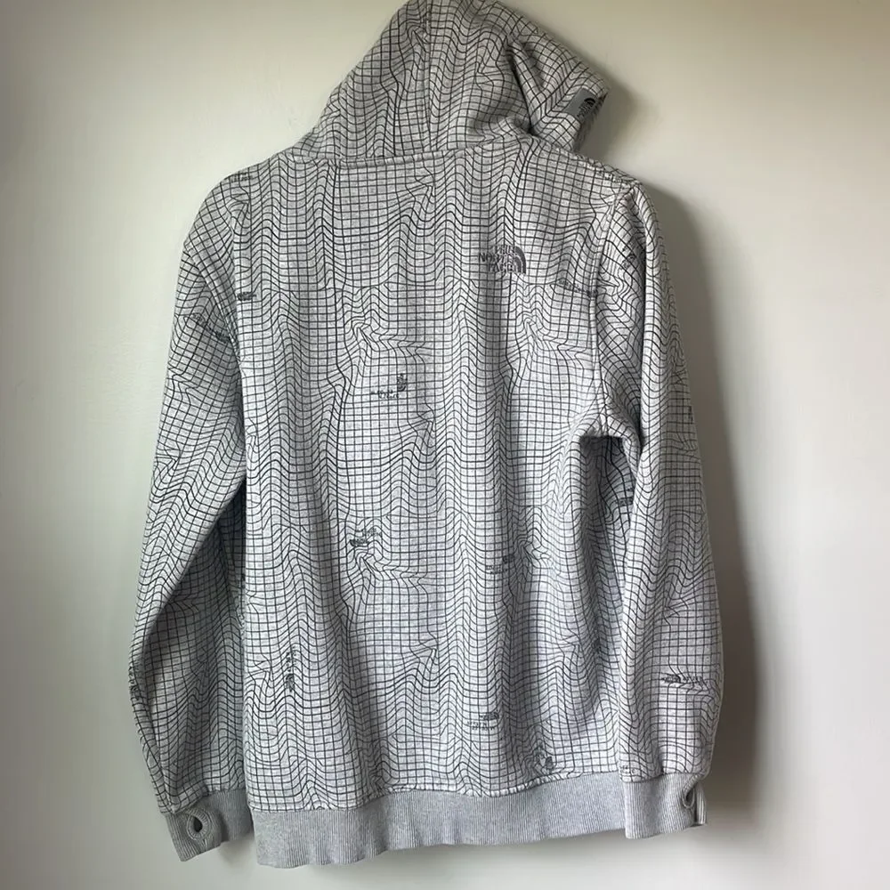 Unisex North Face grey full zip hoodie size 105 (Xl) Outdoor Athleisure